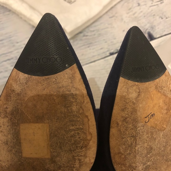 Jimmy Choo Vaunt Suède Bootie in Ink/Black - Picture 9 of 12